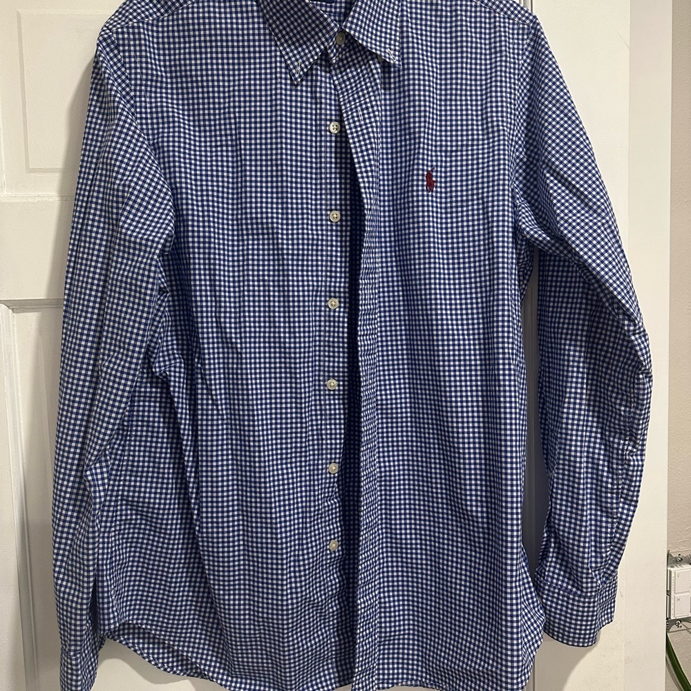 Polo Ralph Lauren Blue Gingham Button Down Shirt